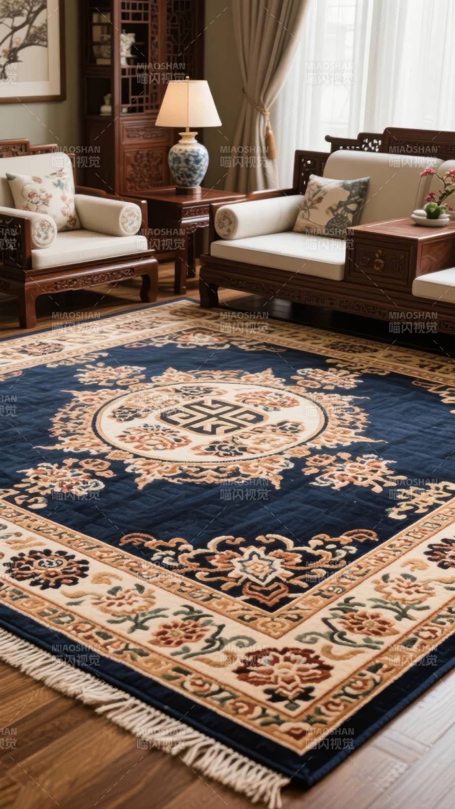 古典客厅地毯图片
