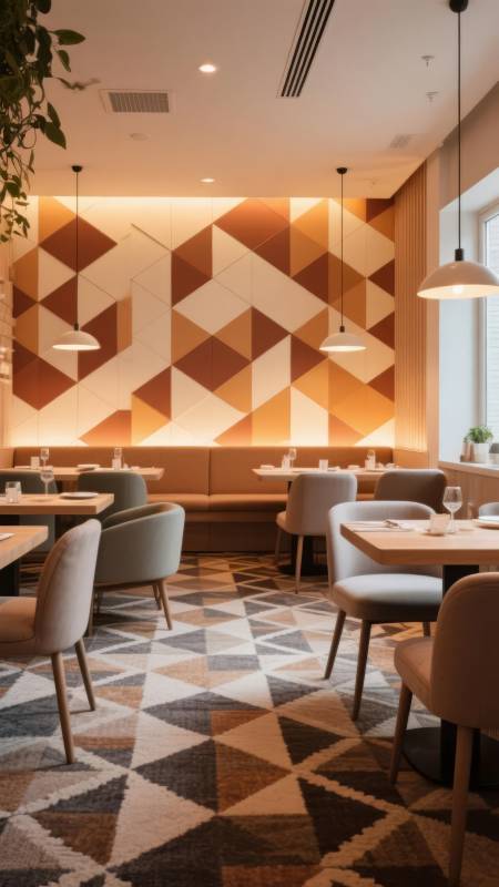 几何艺术餐厅图片