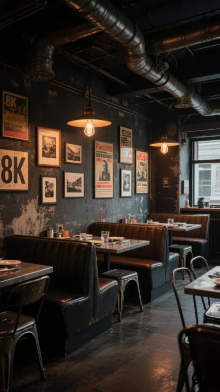 复古工业风餐厅图片