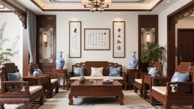 中式古典客厅布置图片