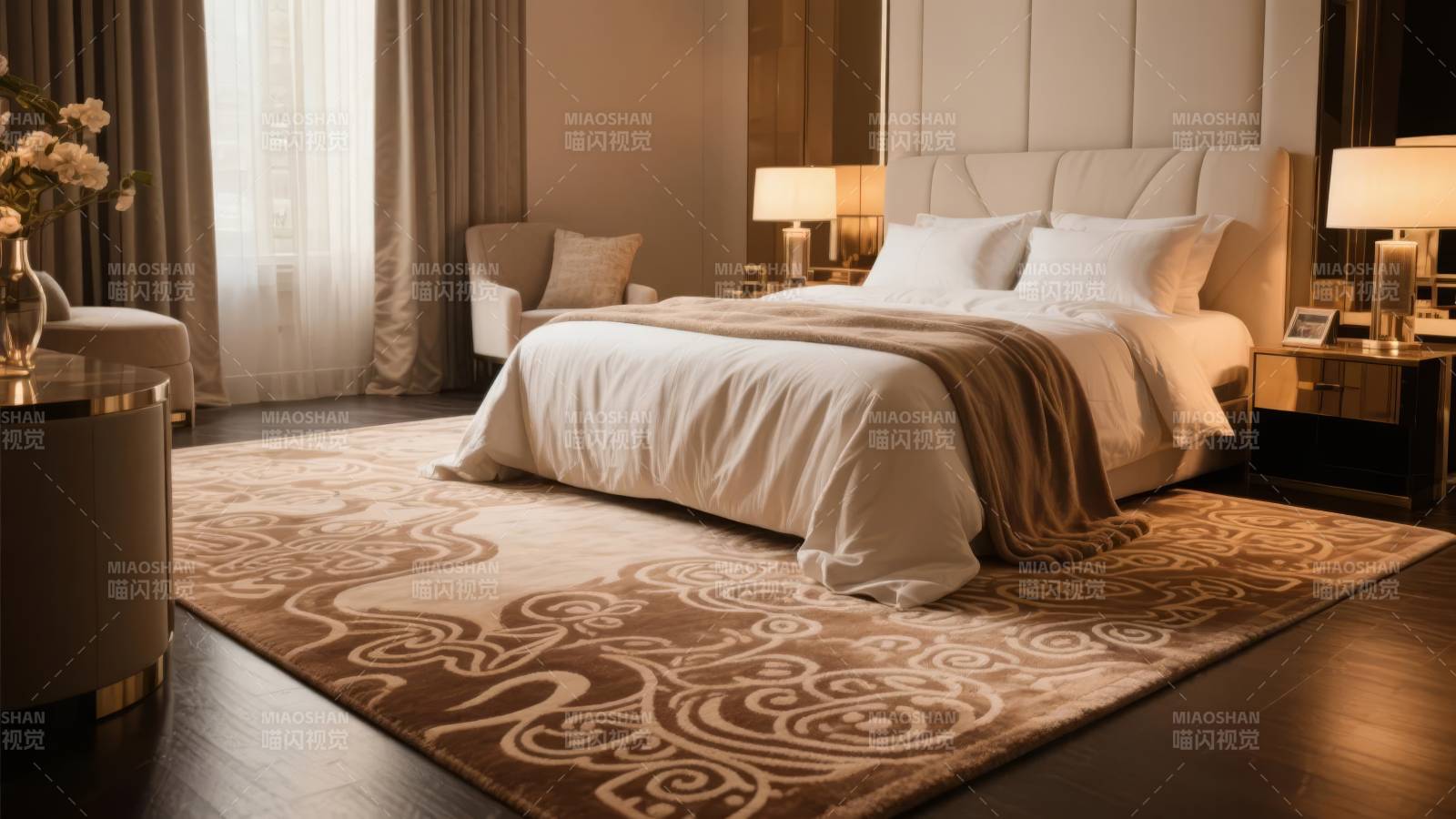 奢华卧室静谧雅致图片