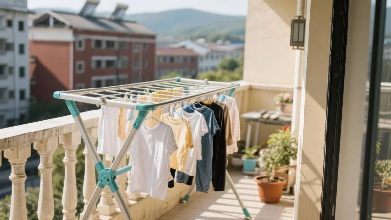 阳台晒衣 阳光明媚图片