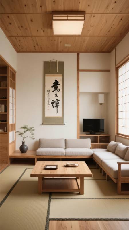 日式禅意客厅图片