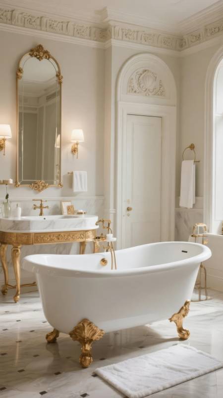 奢华古典浴室图片