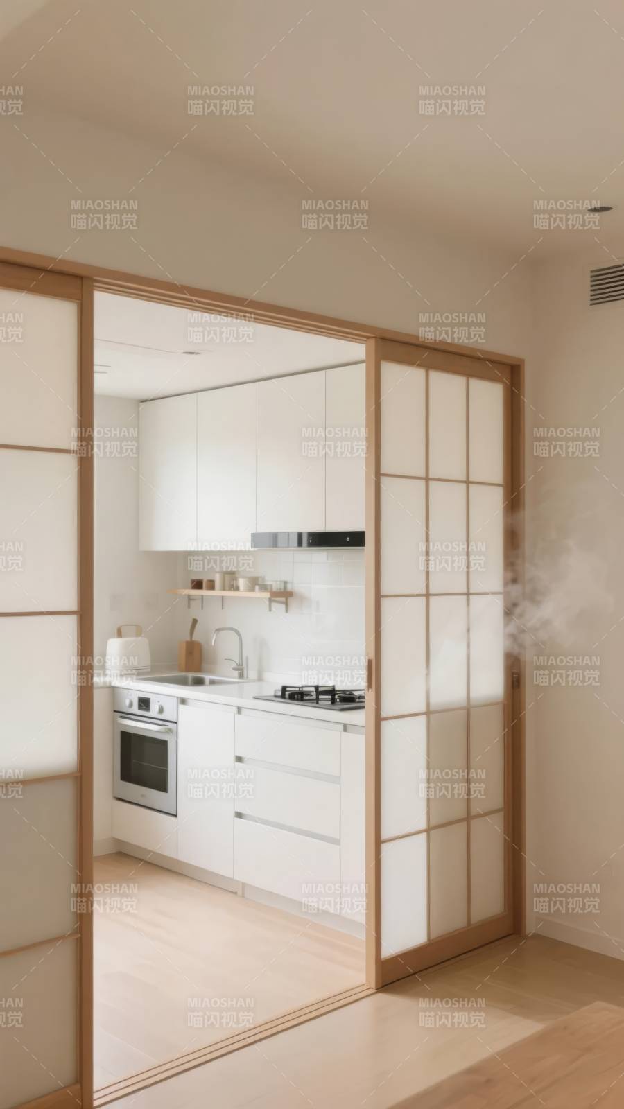 日式简约厨房门图片