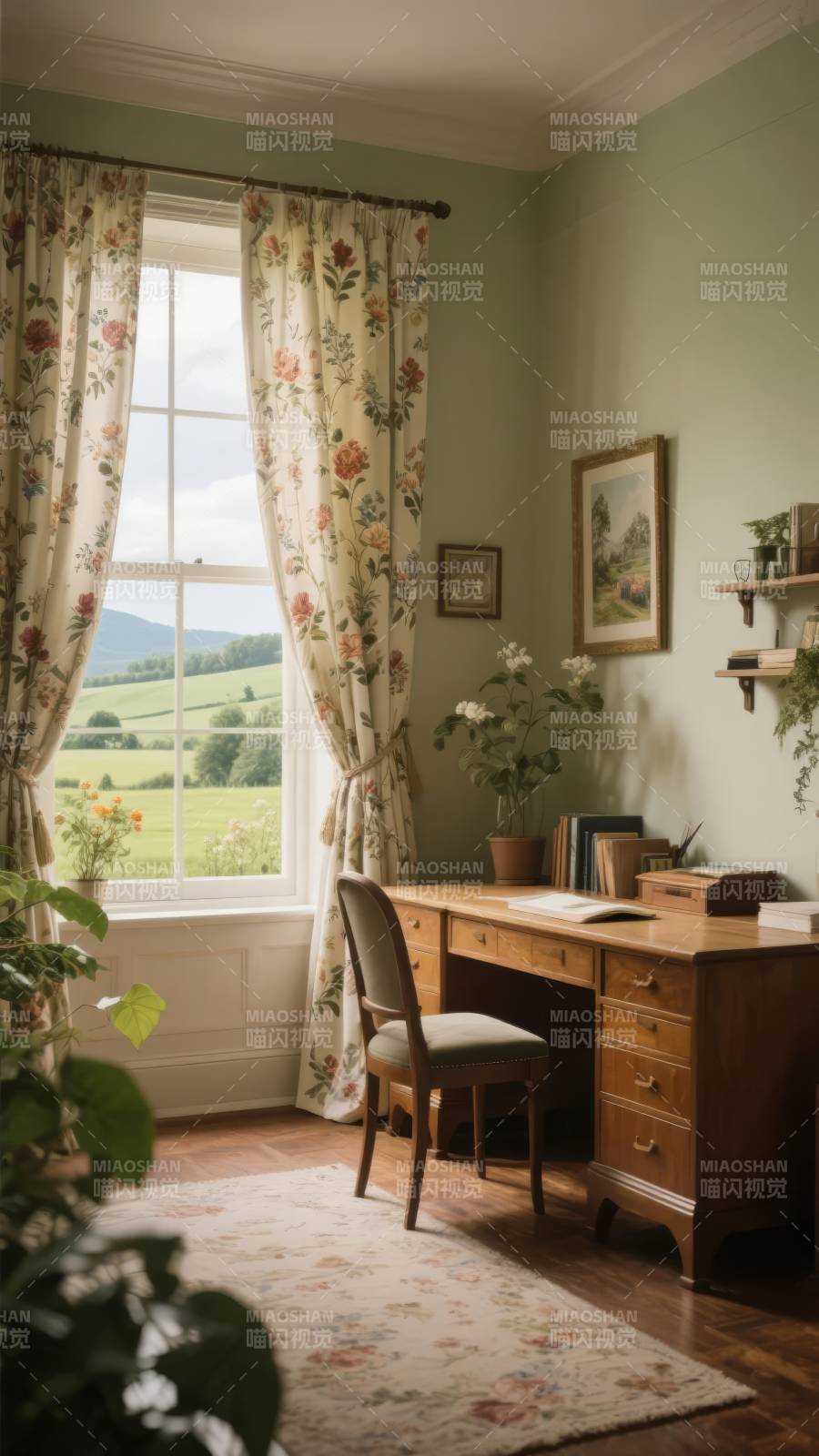 田园书房静谧时光图片