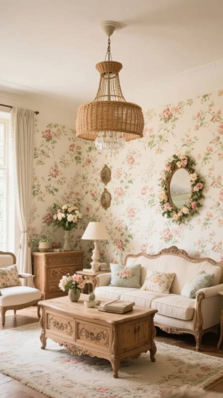 法式田园客厅图片