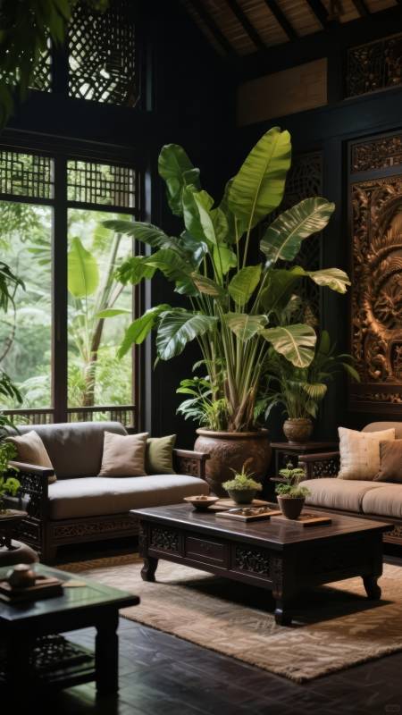 热带风情客厅图片