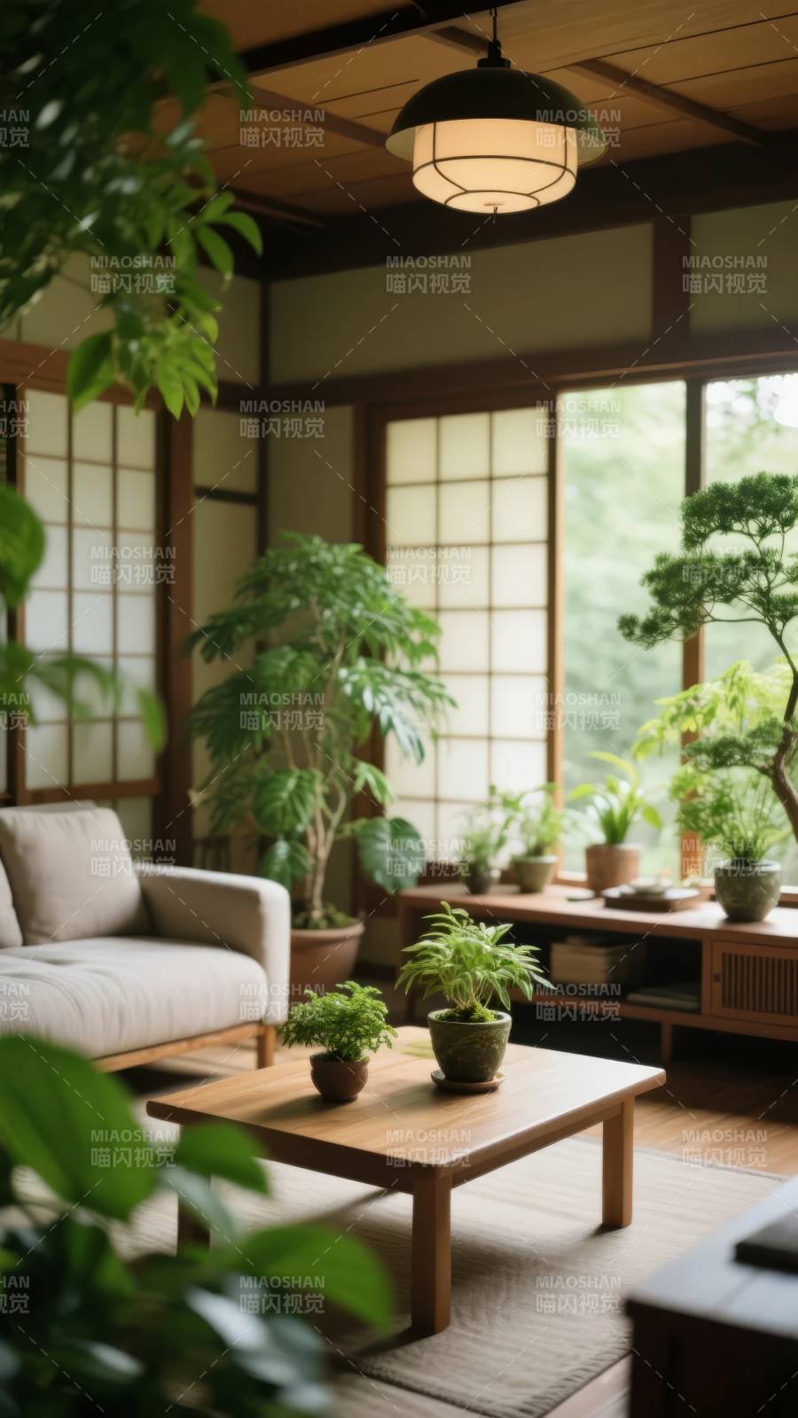 日式禅意客厅图片