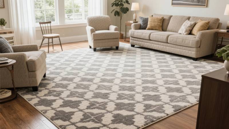 温馨客厅地毯装饰图片