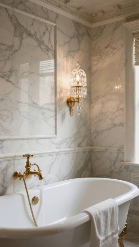 奢华大理石浴室图片