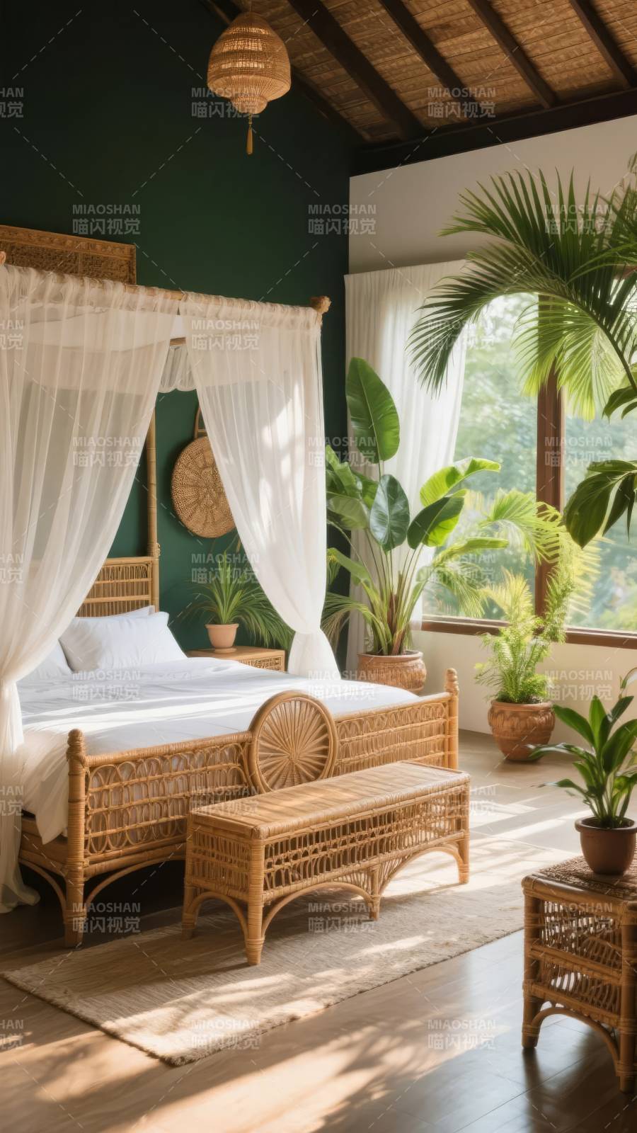 热带风情卧室图片