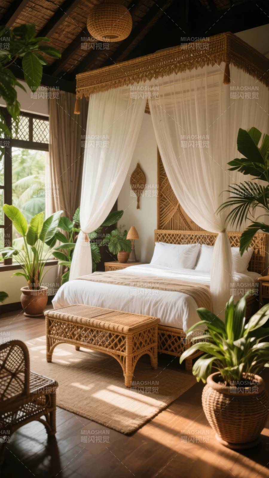 热带风情卧室图片