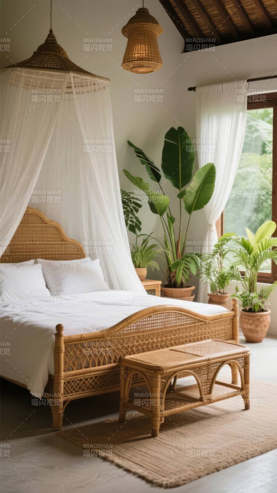 热带风情卧室图片