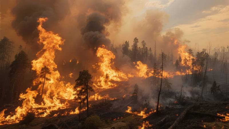 森林大火肆虐图片