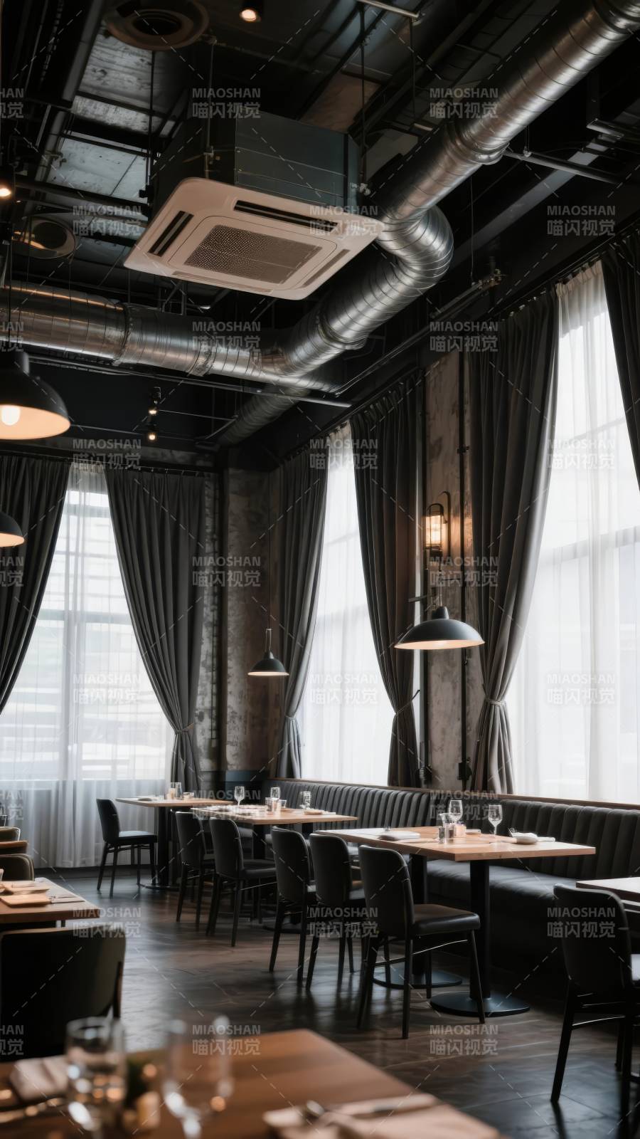 工业风餐厅内部图片