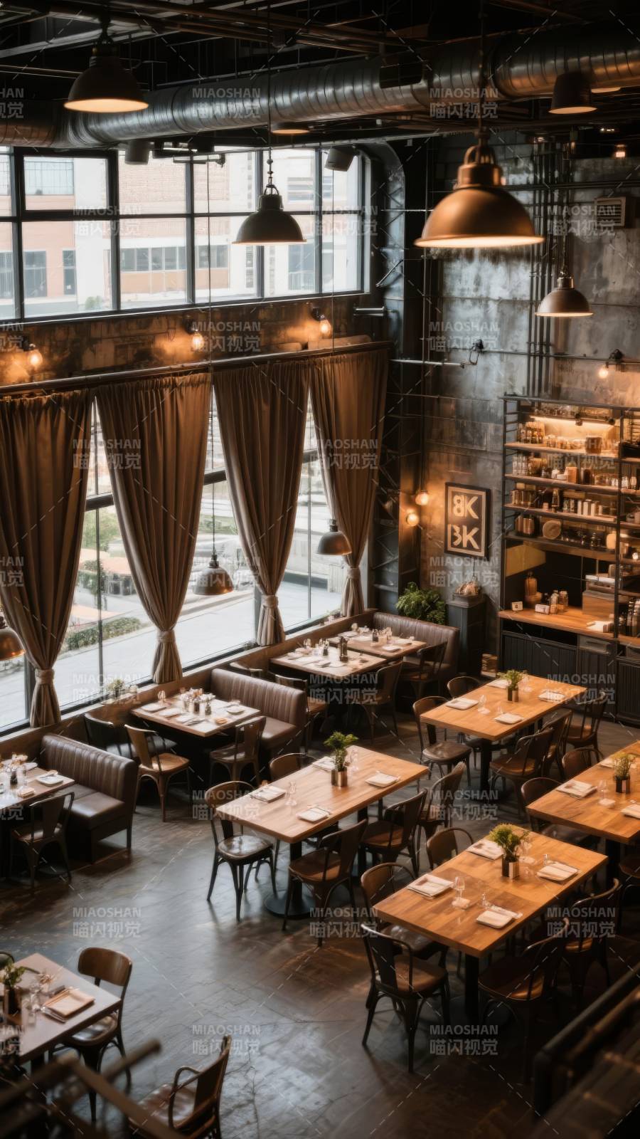 工业风餐厅内部图片
