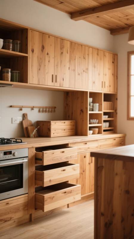 原木风厨房设计图片