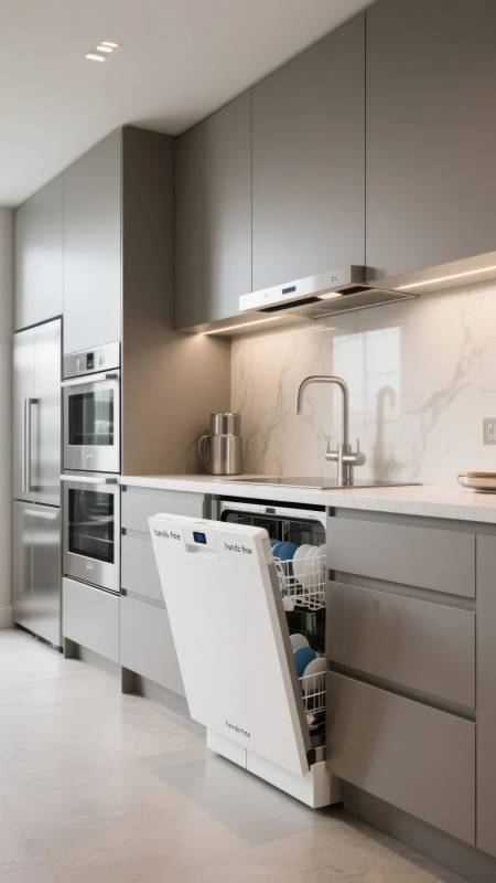 现代厨房洗碗机图片