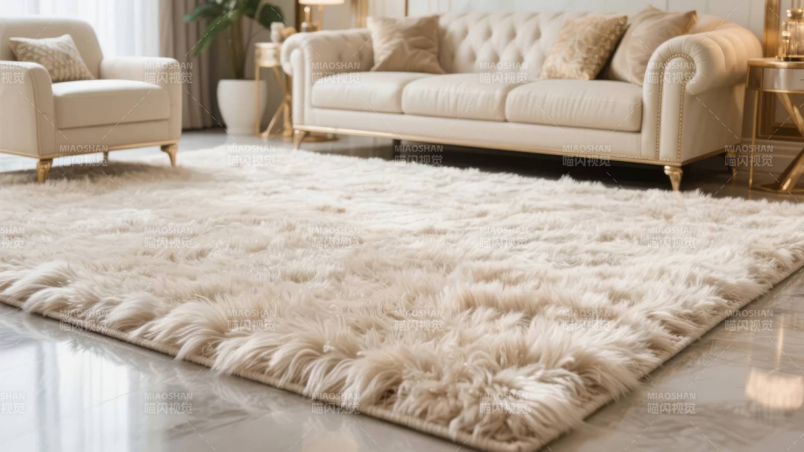 奢华毛绒地毯图片
