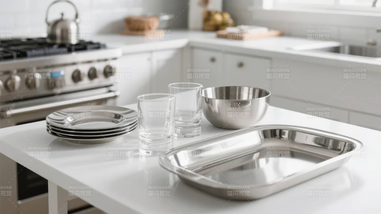 厨房餐具摆设图片