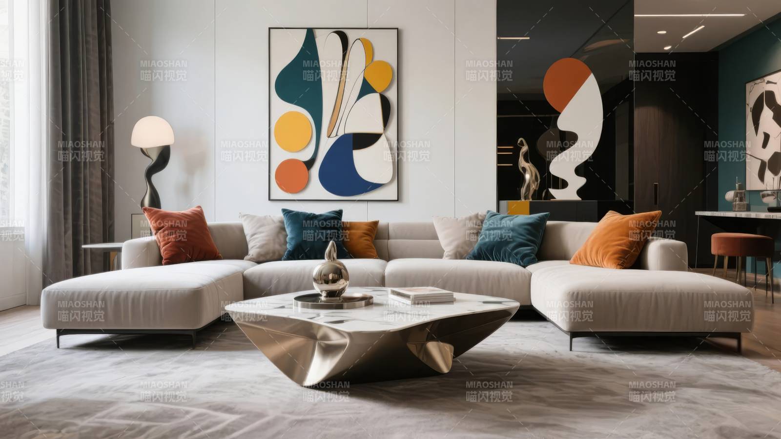 现代客厅艺术装饰图片