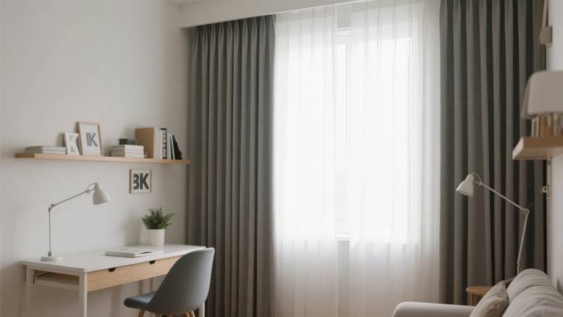 简约书房一角图片