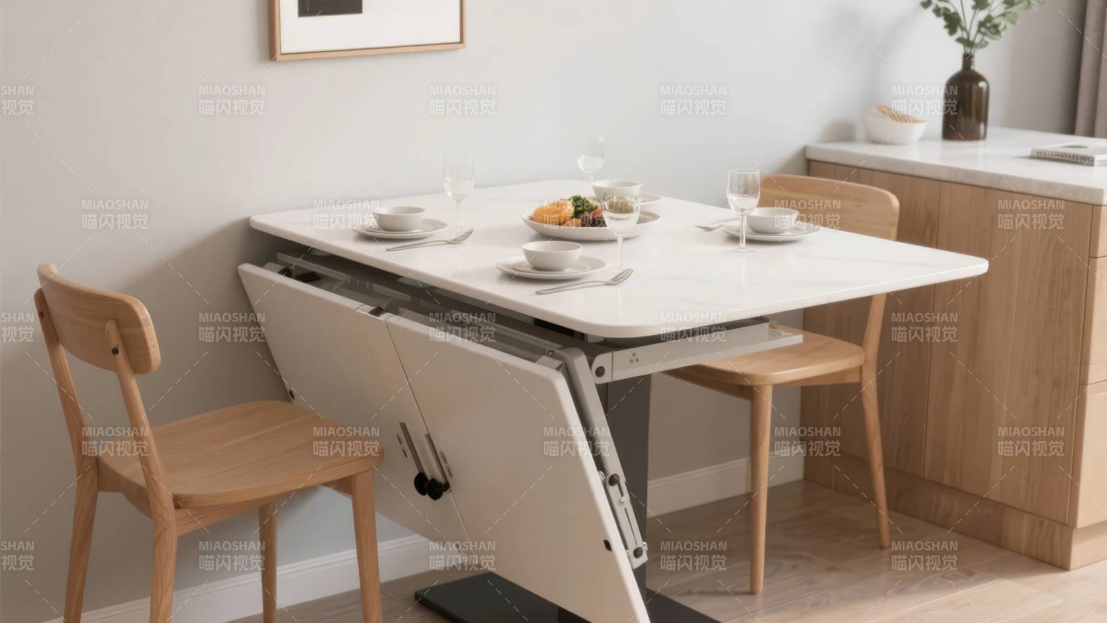 折叠餐桌设计图片