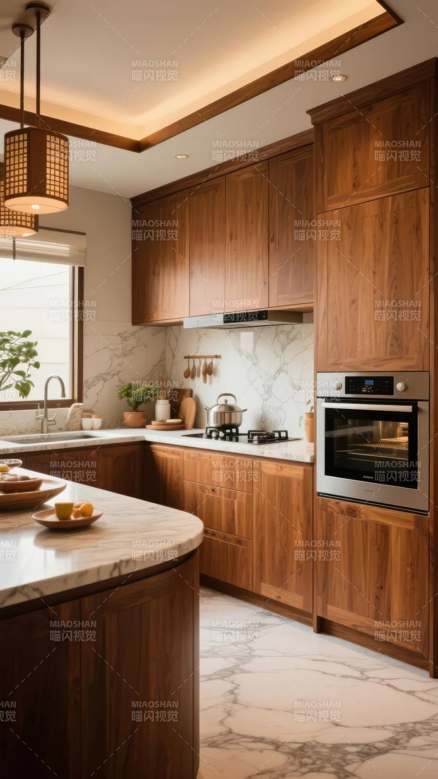 现代木质厨房设计图片