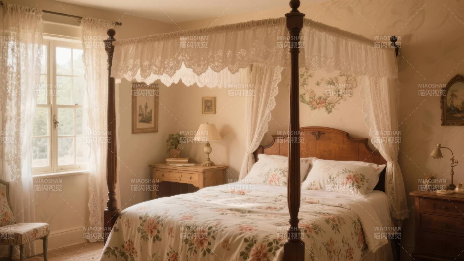 温馨复古卧室图片