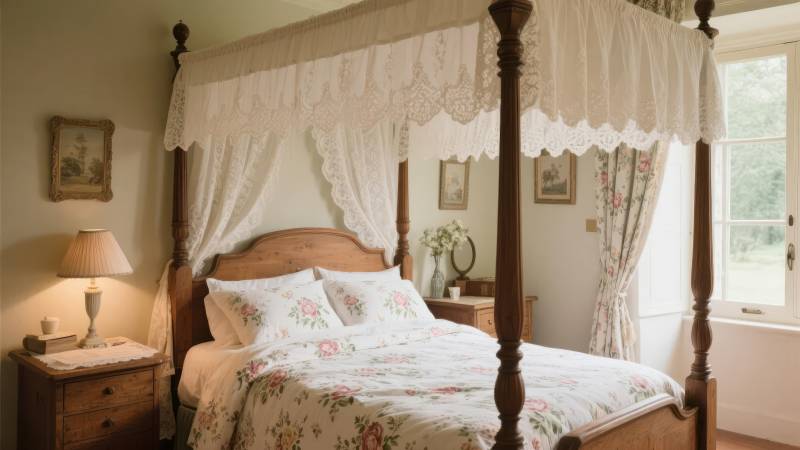 典雅四柱床房图片