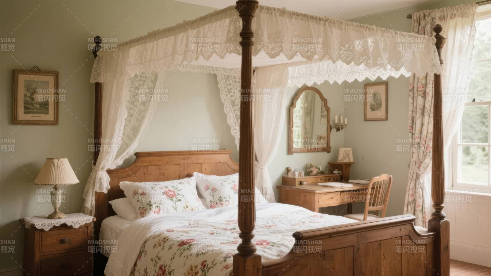 古典四柱床卧室图片