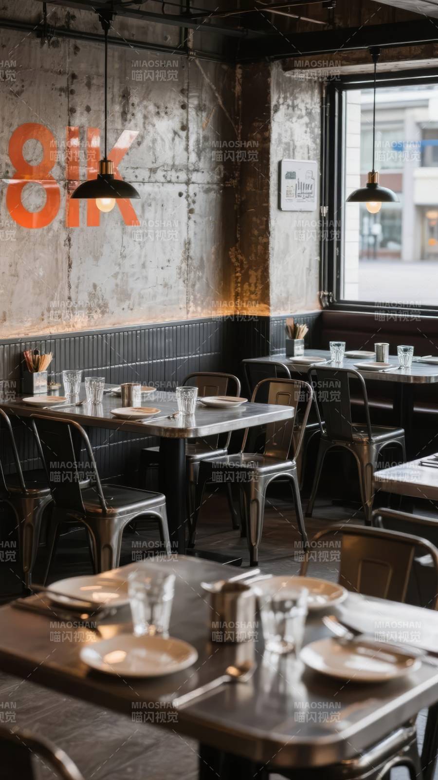 K餐厅工业风用餐区图片