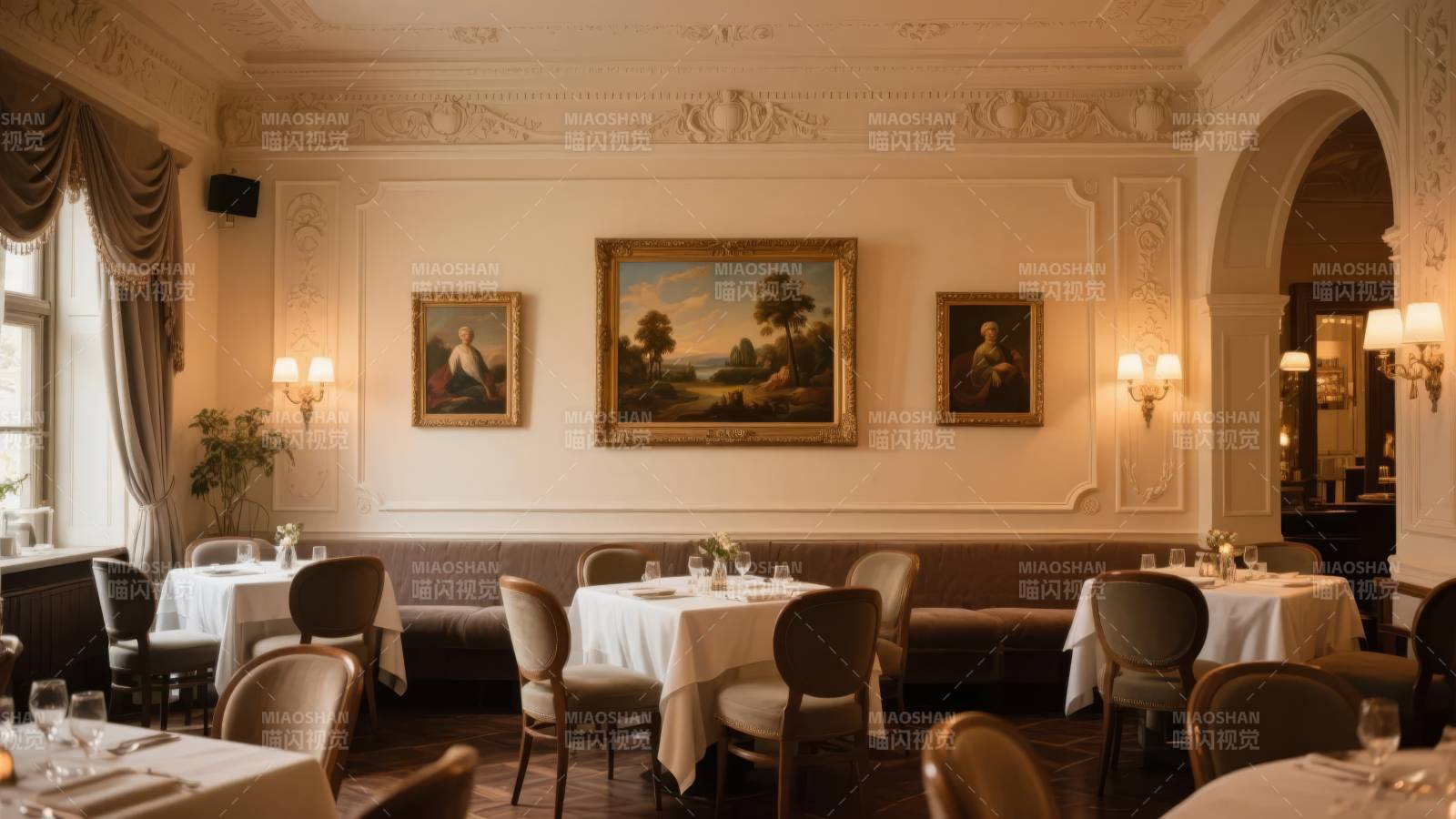 典雅餐厅内部景致图片