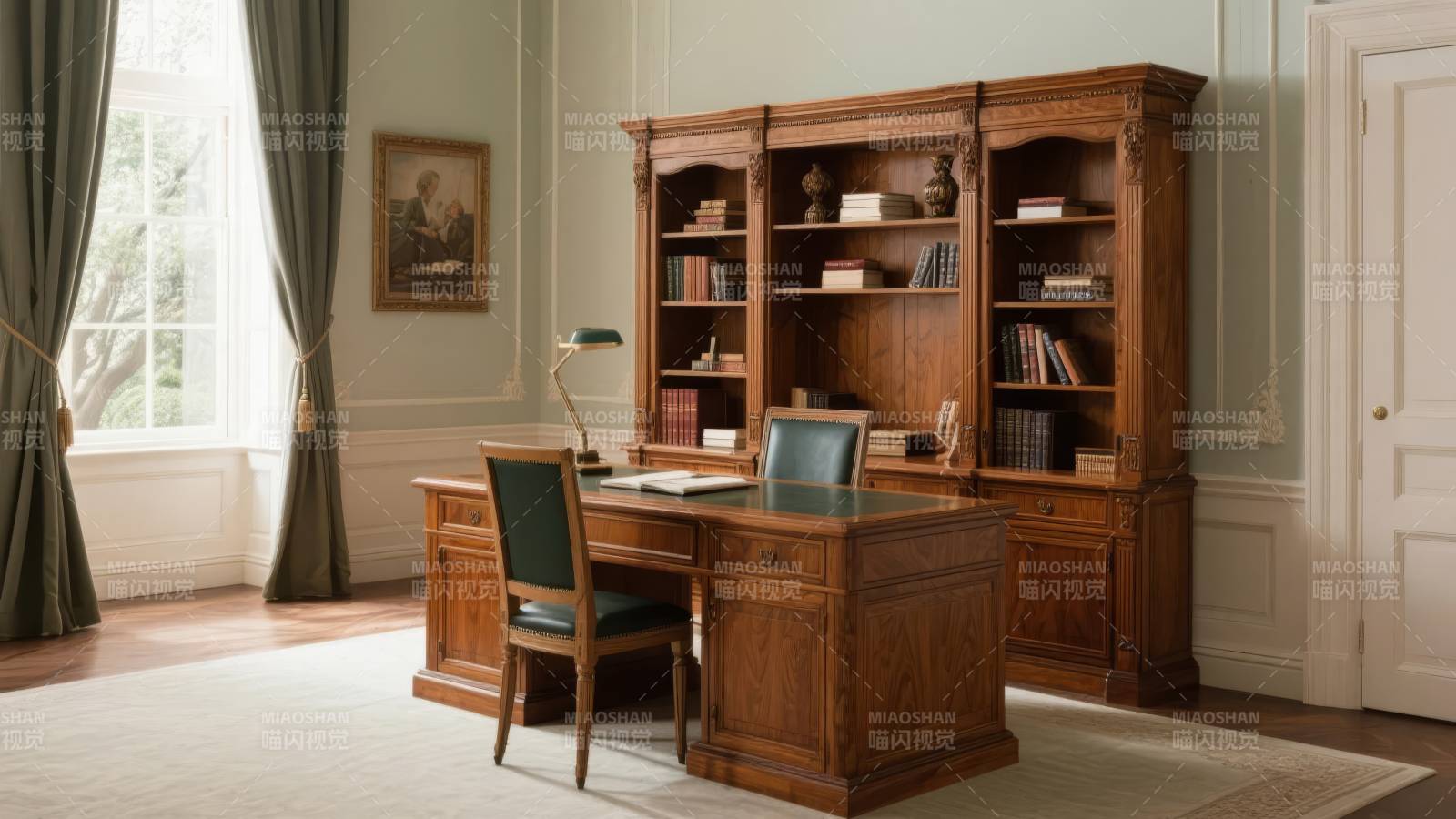 古典书房家具陈列图片
