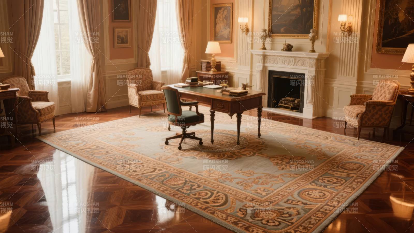 典雅书房静谧时光图片