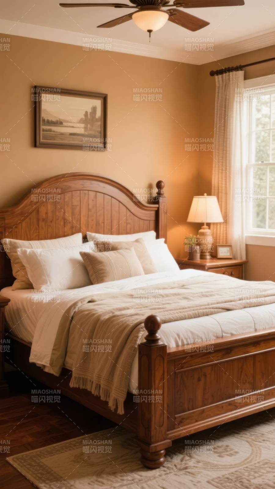 温馨木床卧室图片