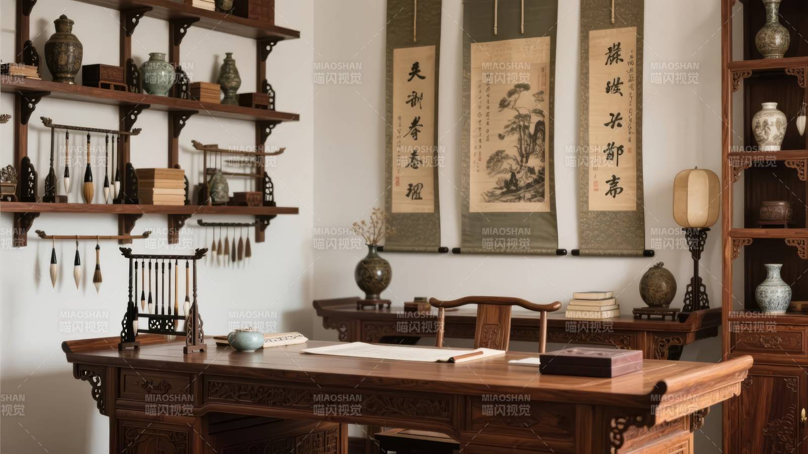 中式书房雅韵图片