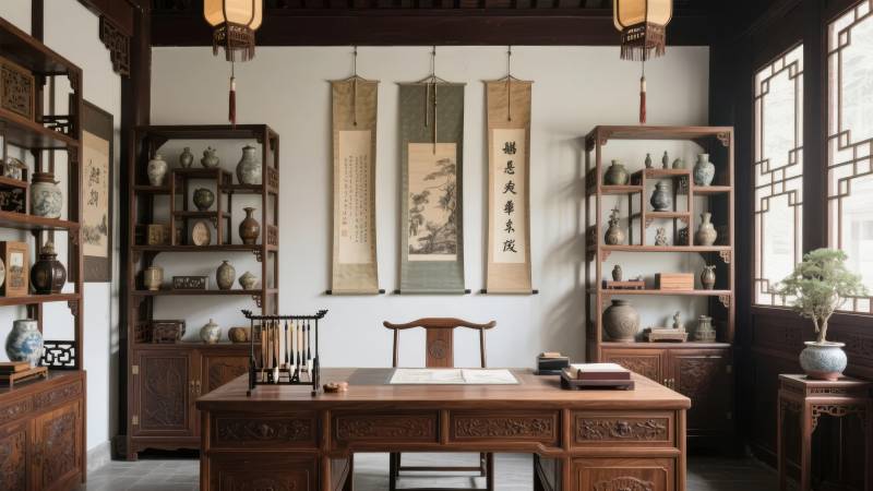 中式书房雅韵图片