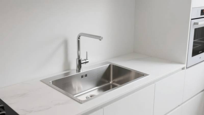 现代厨房不锈钢水槽图片