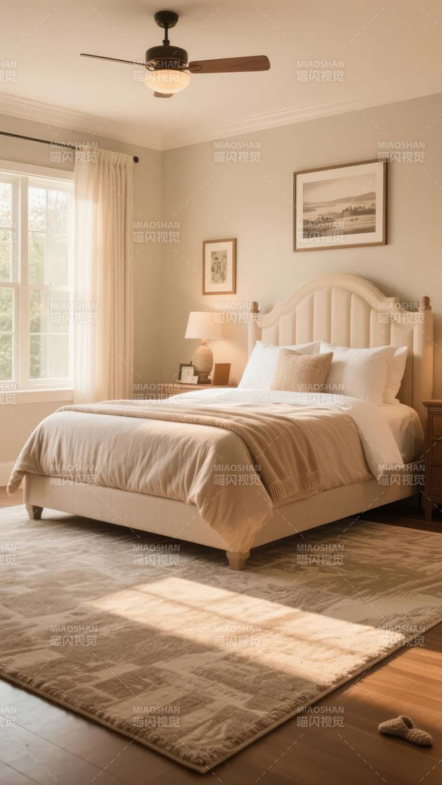 温馨卧室阳光照耀图片