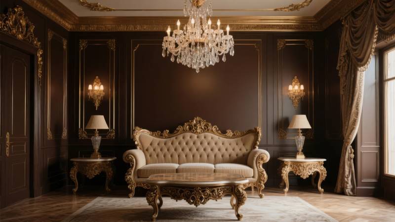 奢华古典客厅图片