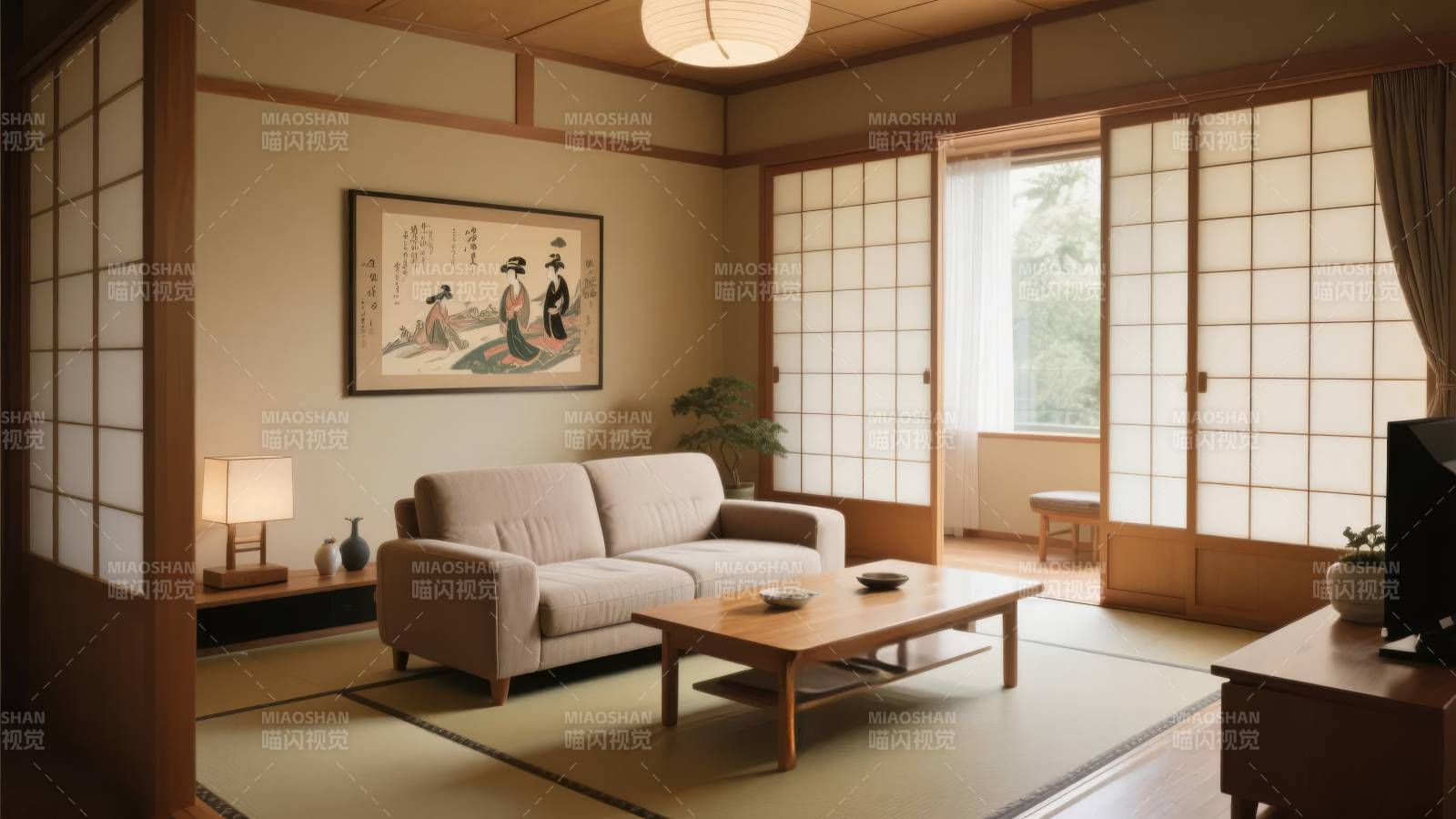 日式客厅静谧雅致图片