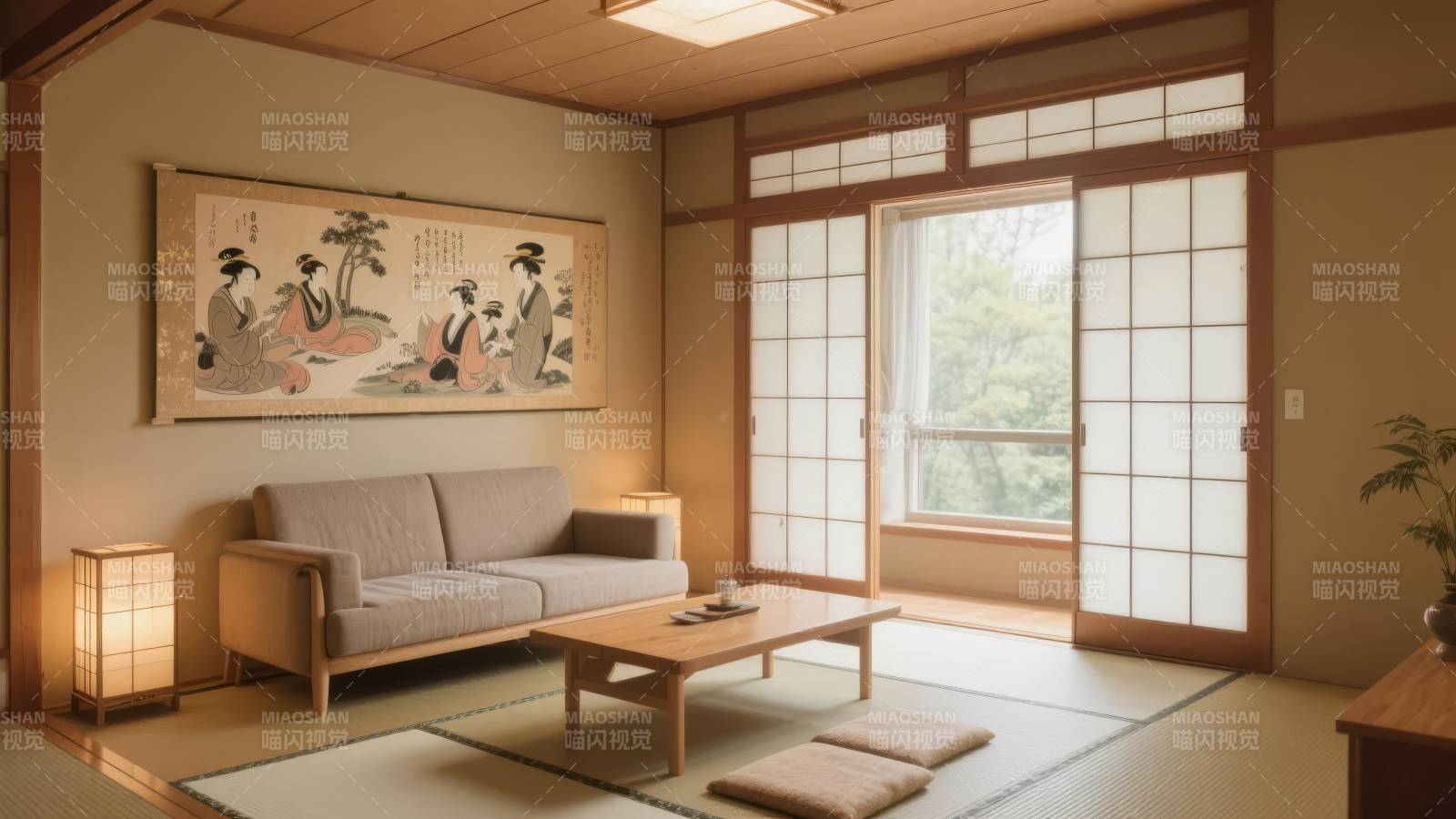 日式客厅静谧雅致图片