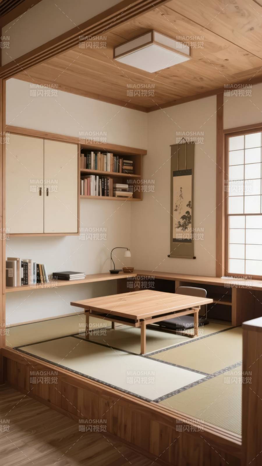 日式榻榻米书房图片