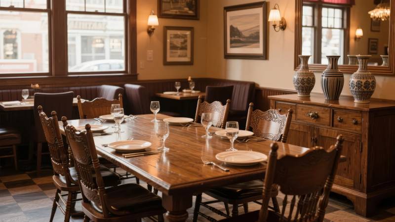 典雅餐厅静谧一角图片