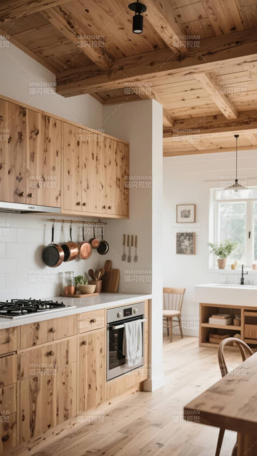 木质厨房温馨自然图片