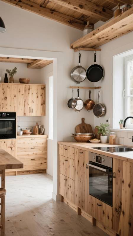 木质厨房温馨自然图片