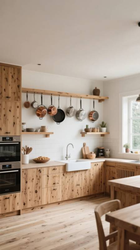 原木风厨房设计图片