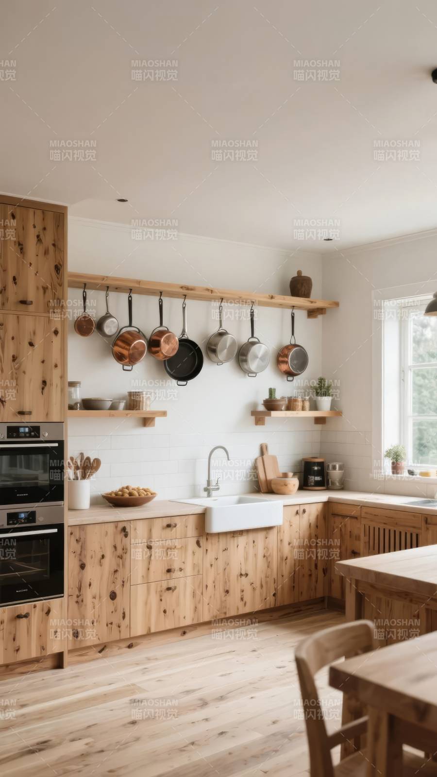 原木风厨房设计图片